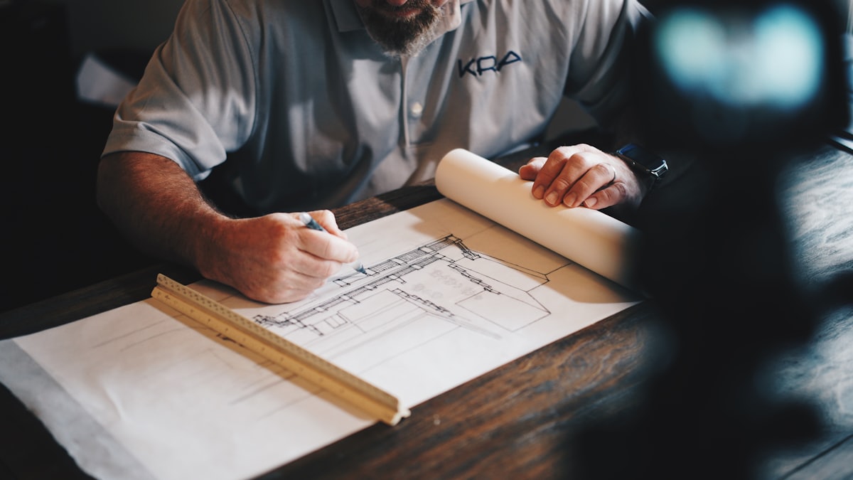 Desenho técnico de projeto de arquitetura